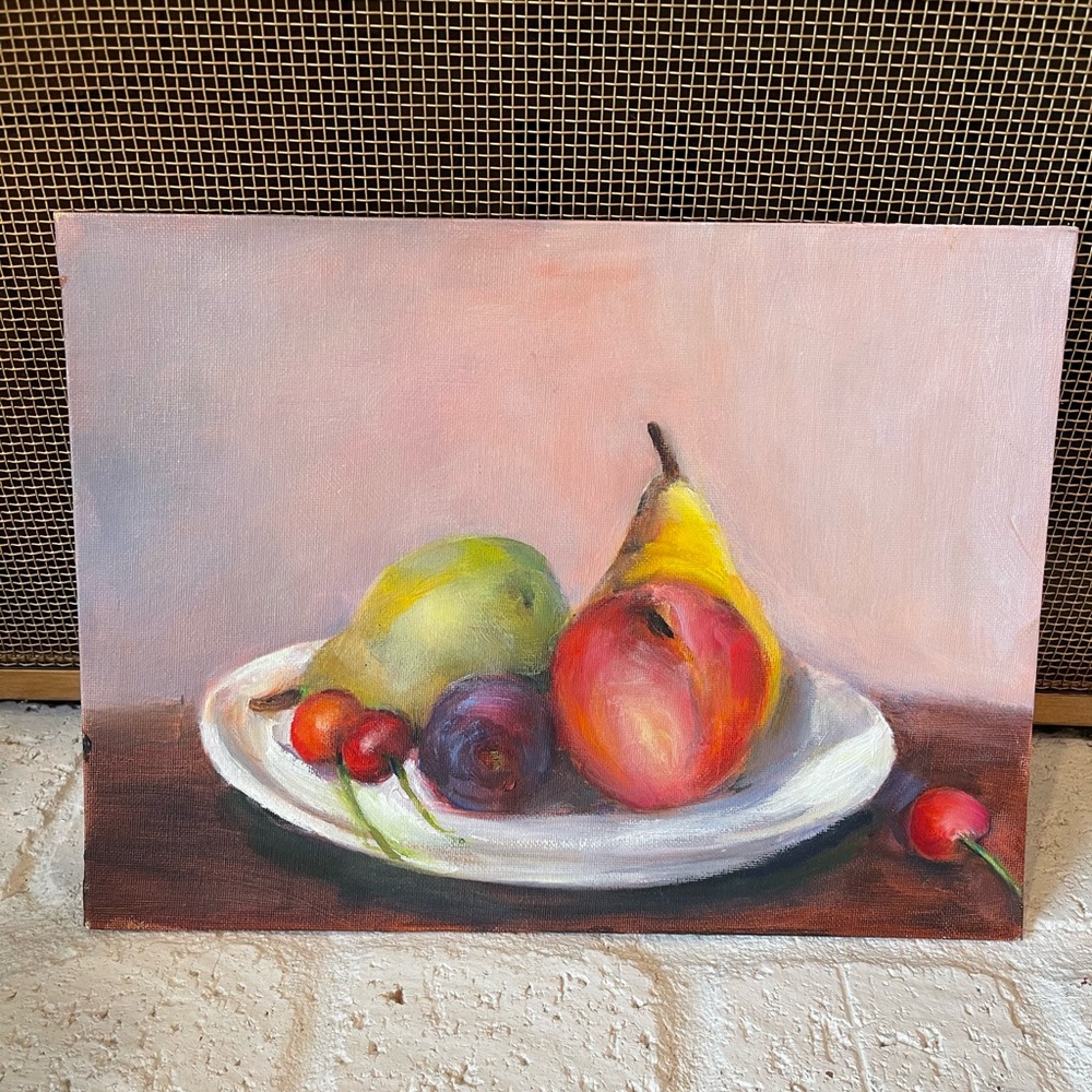 Unframed vintage oil, painting on canvas